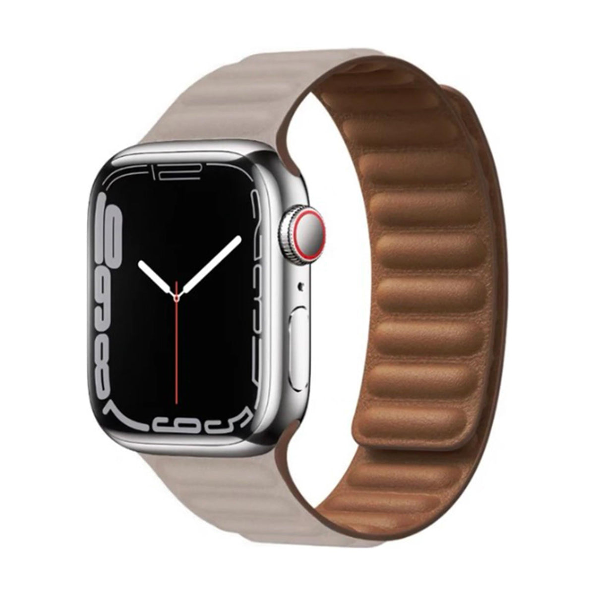 Apple Watch Lederarmband mit Magnetverschlüssen Beige