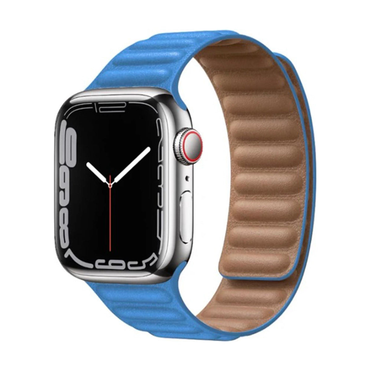 Apple Watch Lederarmband mit Magnetverschlüssen Hellblau