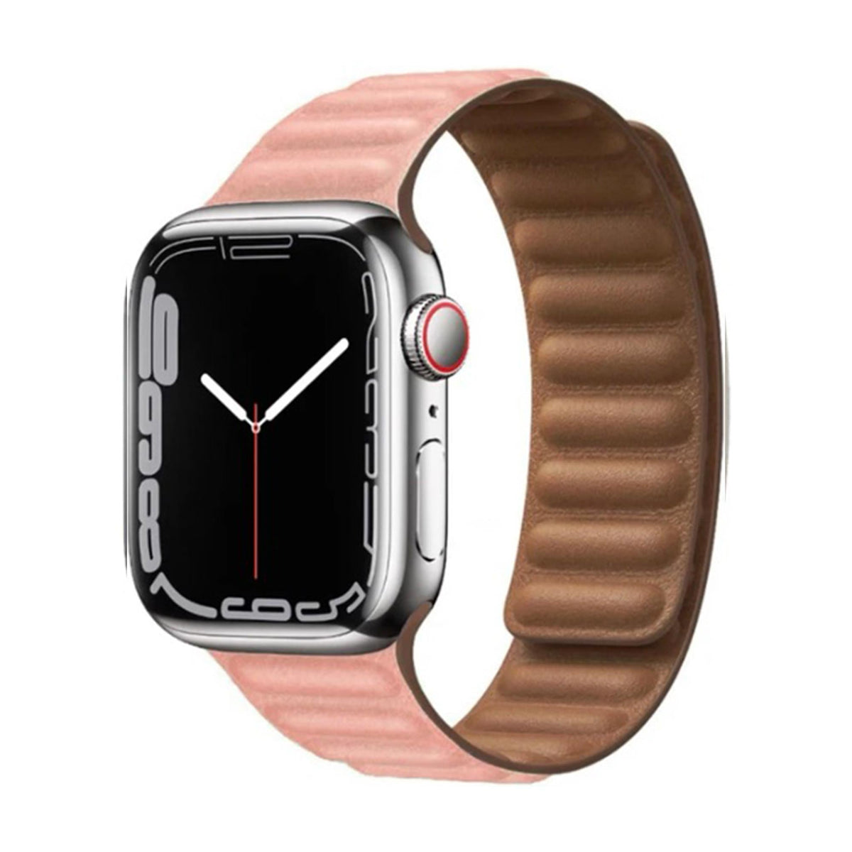 Apple Watch Lederarmband mit Magnetverschlüssen Pink