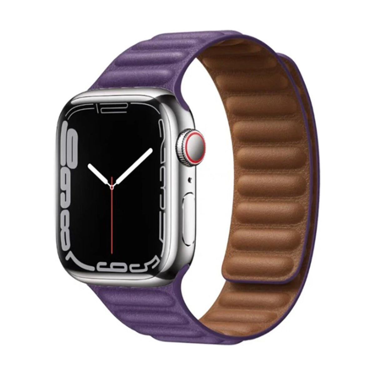 Apple Watch Lederarmband mit Magnetverschlüssen Lila