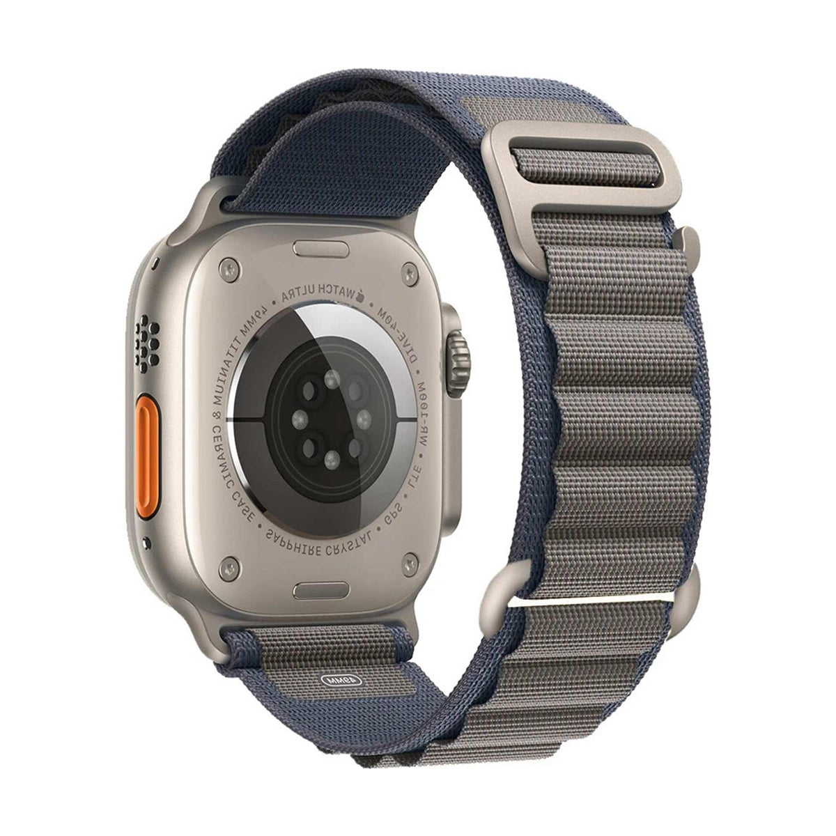 Apple Watch Nylon Aktiv Armband Blau - Grau