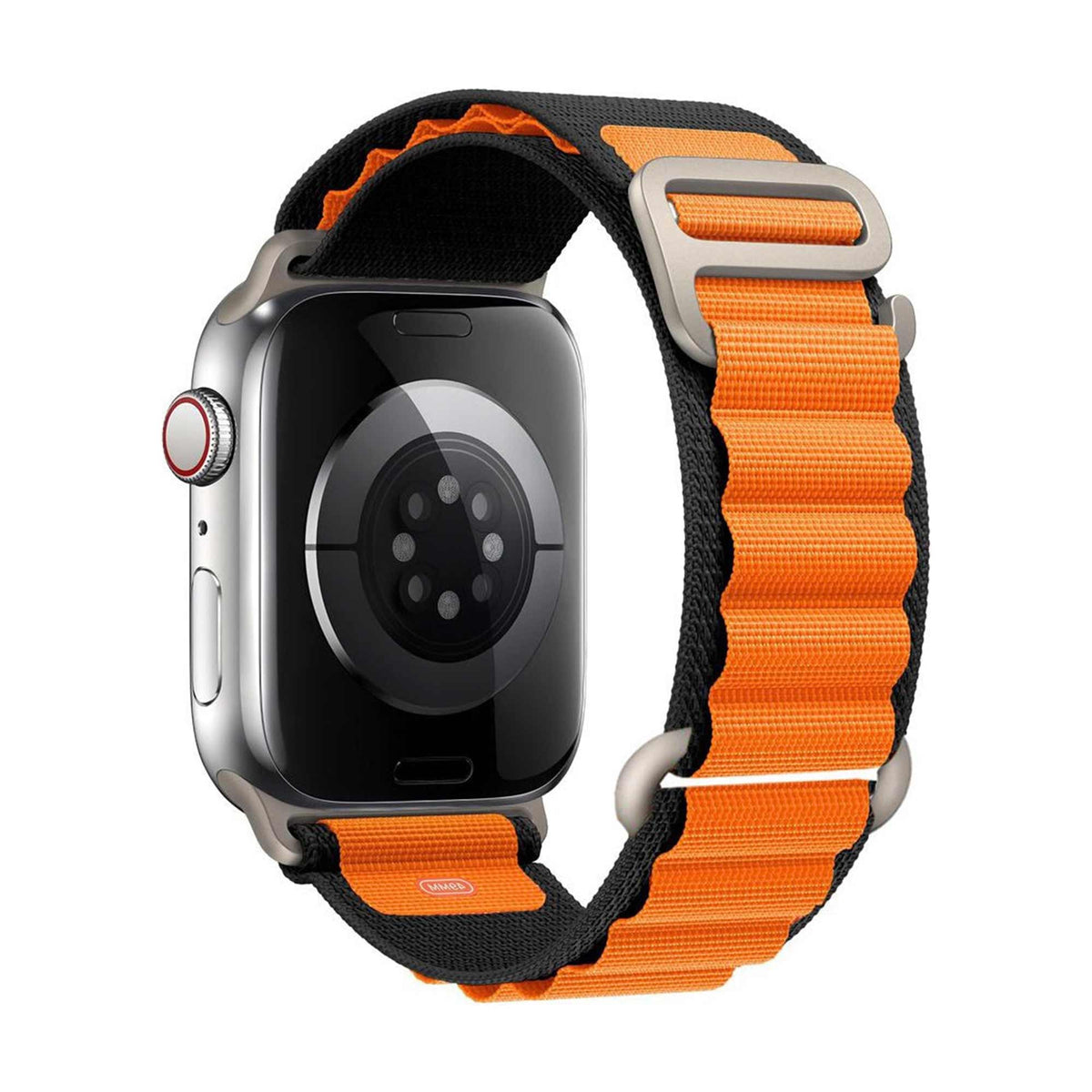 Apple Watch Nylon Aktiv Armband Schwarz - Orange